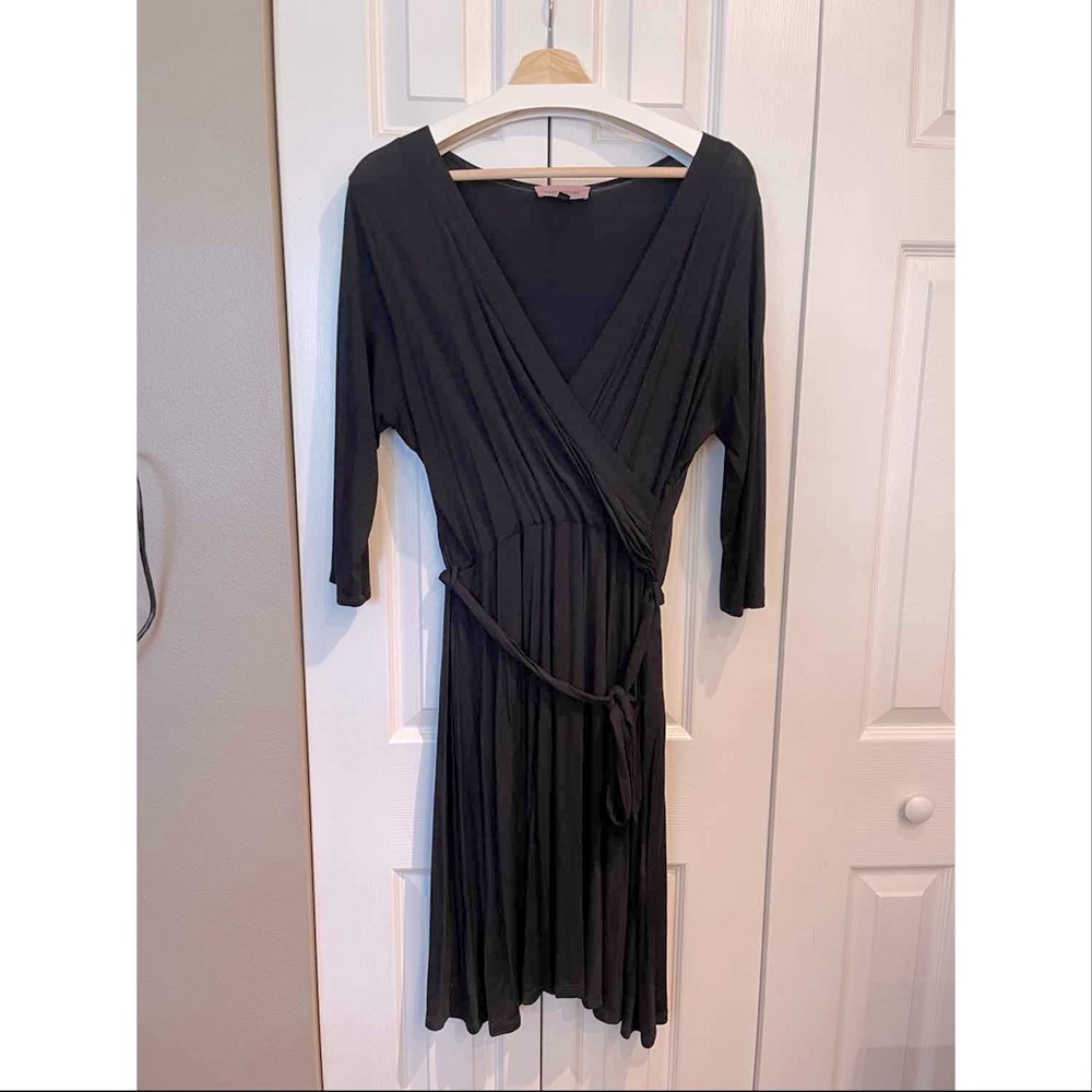 East Adeline Black Faux Wrap Dress Size 1X